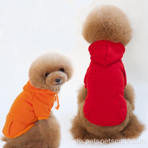 Siebenfarbige warme bequeme billige Fleece-Hundekapuzenpullis